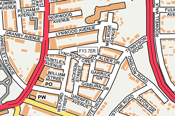 FY3 7ER map - OS OpenMap – Local (Ordnance Survey)