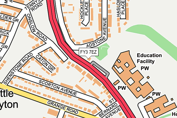 FY3 7EZ map - OS OpenMap – Local (Ordnance Survey)