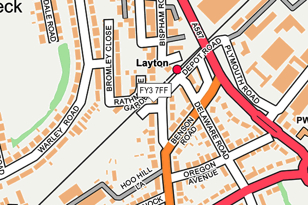 FY3 7FF map - OS OpenMap – Local (Ordnance Survey)