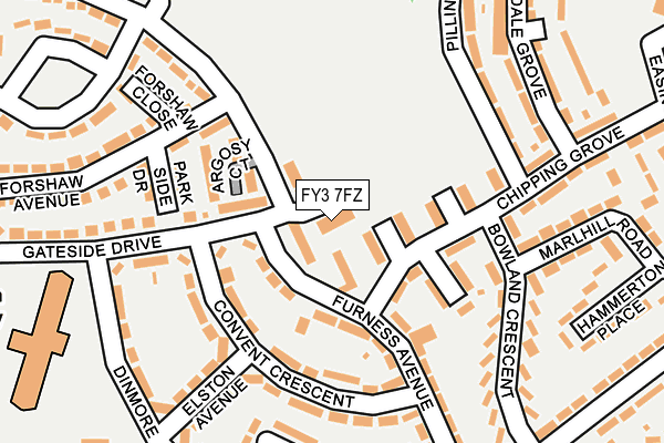 FY3 7FZ map - OS OpenMap – Local (Ordnance Survey)