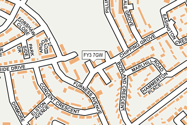 FY3 7GW map - OS OpenMap – Local (Ordnance Survey)