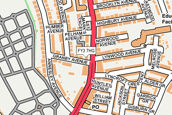 FY3 7HG map - OS OpenMap – Local (Ordnance Survey)