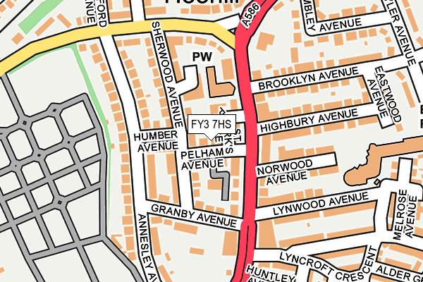 FY3 7HS map - OS OpenMap – Local (Ordnance Survey)