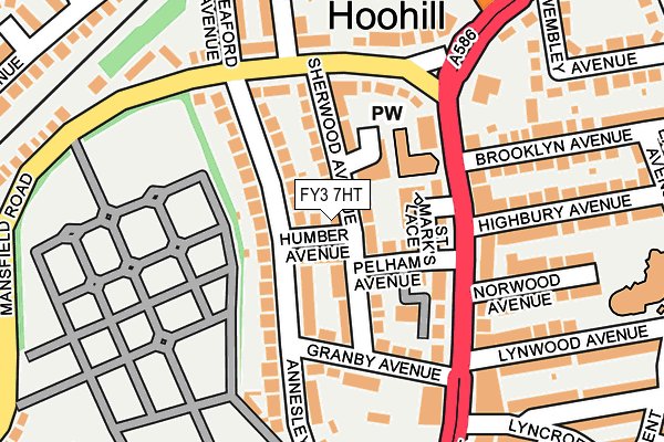 FY3 7HT map - OS OpenMap – Local (Ordnance Survey)