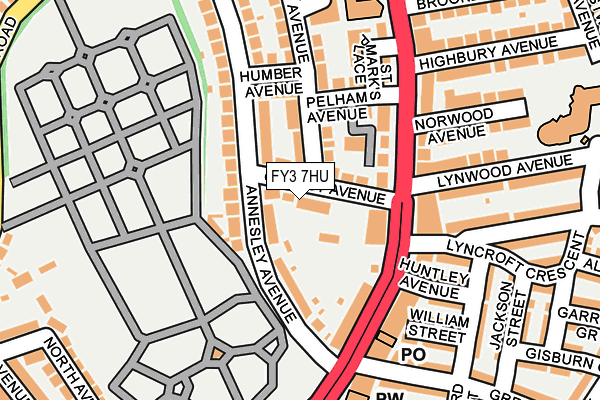 FY3 7HU map - OS OpenMap – Local (Ordnance Survey)
