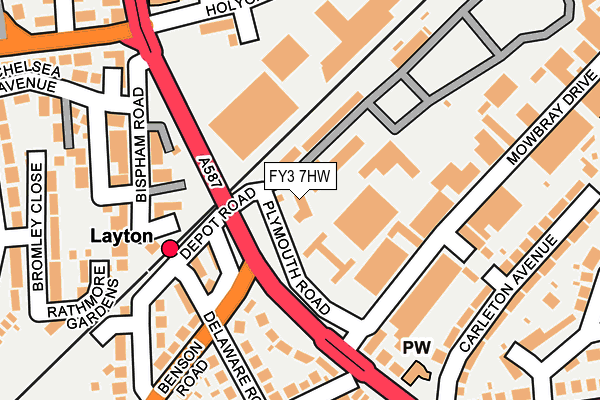 FY3 7HW map - OS OpenMap – Local (Ordnance Survey)