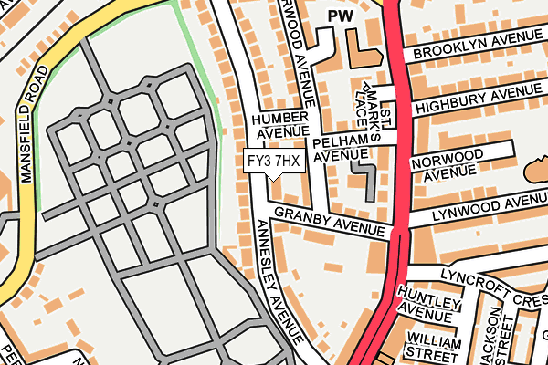 FY3 7HX map - OS OpenMap – Local (Ordnance Survey)