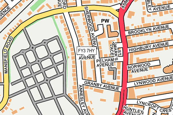 FY3 7HY map - OS OpenMap – Local (Ordnance Survey)