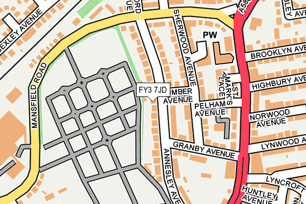 FY3 7JD map - OS OpenMap – Local (Ordnance Survey)