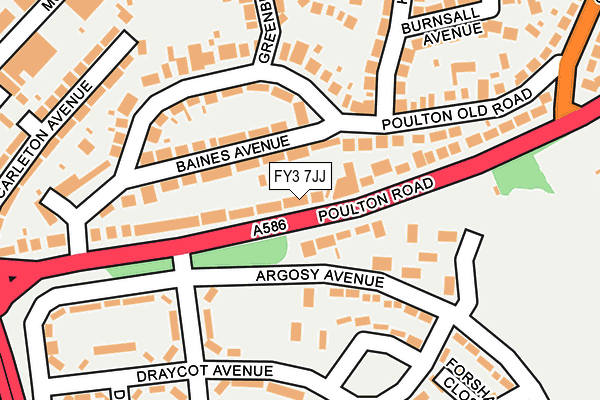 FY3 7JJ map - OS OpenMap – Local (Ordnance Survey)