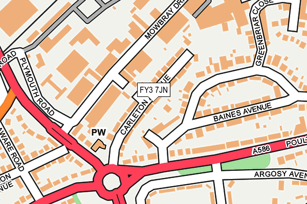 FY3 7JN map - OS OpenMap – Local (Ordnance Survey)