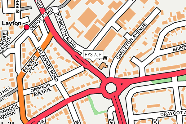 FY3 7JP map - OS OpenMap – Local (Ordnance Survey)