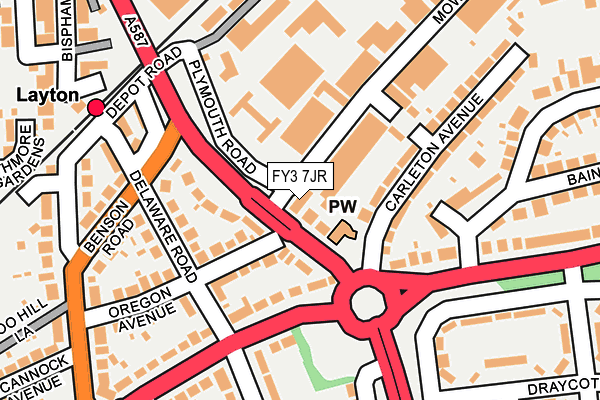 FY3 7JR map - OS OpenMap – Local (Ordnance Survey)