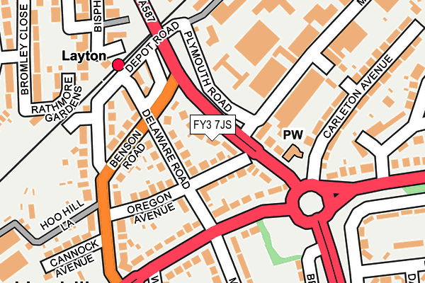 FY3 7JS map - OS OpenMap – Local (Ordnance Survey)