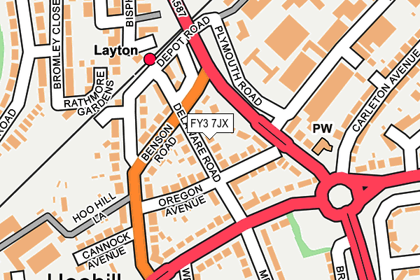 FY3 7JX map - OS OpenMap – Local (Ordnance Survey)