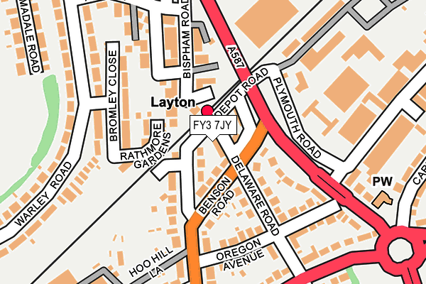 FY3 7JY map - OS OpenMap – Local (Ordnance Survey)