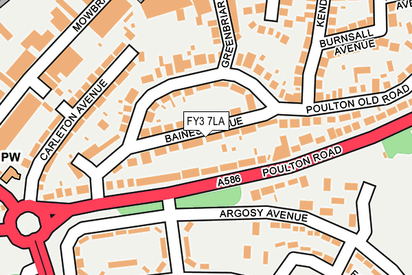 FY3 7LA map - OS OpenMap – Local (Ordnance Survey)