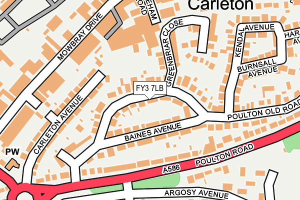 FY3 7LB map - OS OpenMap – Local (Ordnance Survey)