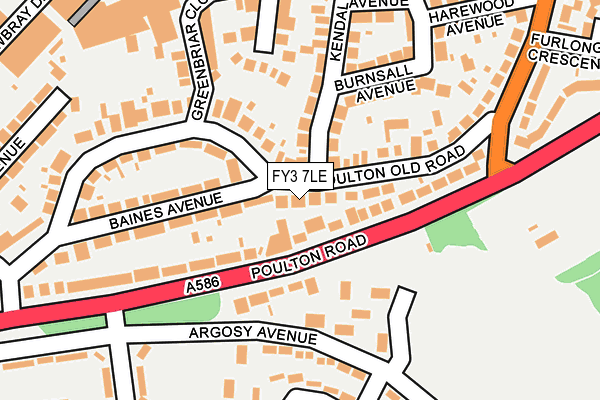 FY3 7LE map - OS OpenMap – Local (Ordnance Survey)