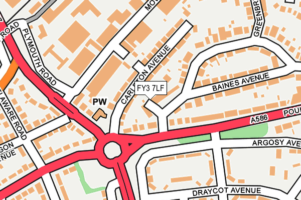 FY3 7LF map - OS OpenMap – Local (Ordnance Survey)