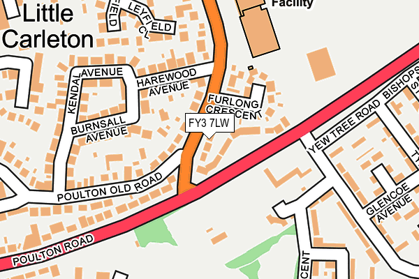 FY3 7LW map - OS OpenMap – Local (Ordnance Survey)