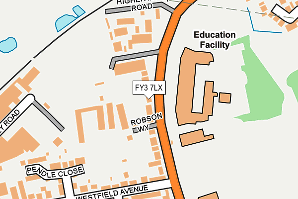 FY3 7LX map - OS OpenMap – Local (Ordnance Survey)