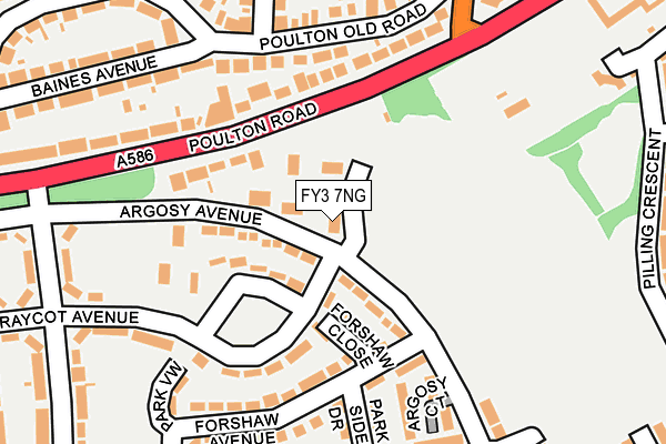 FY3 7NG map - OS OpenMap – Local (Ordnance Survey)