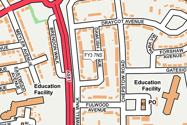 FY3 7NS map - OS OpenMap – Local (Ordnance Survey)
