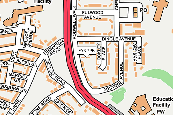 FY3 7PB map - OS OpenMap – Local (Ordnance Survey)