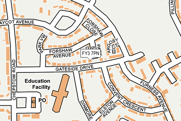 FY3 7PN map - OS OpenMap – Local (Ordnance Survey)