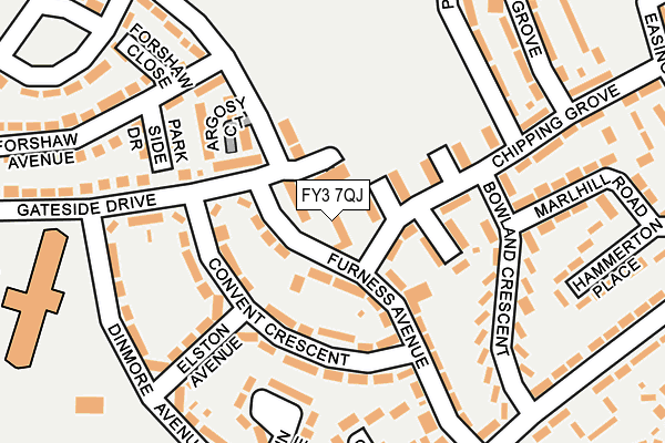 FY3 7QJ map - OS OpenMap – Local (Ordnance Survey)