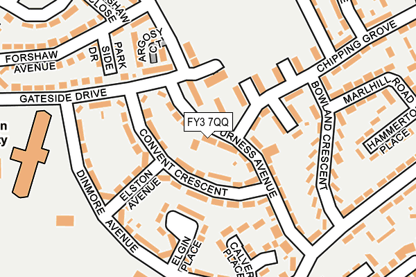 FY3 7QQ map - OS OpenMap – Local (Ordnance Survey)