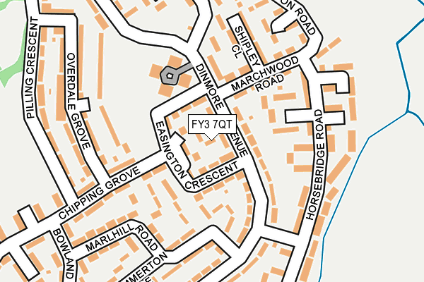 FY3 7QT map - OS OpenMap – Local (Ordnance Survey)