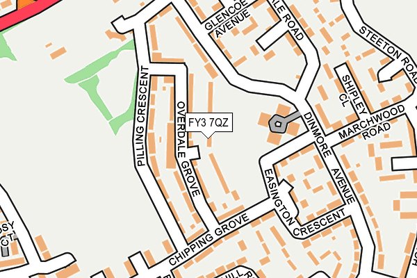 FY3 7QZ map - OS OpenMap – Local (Ordnance Survey)