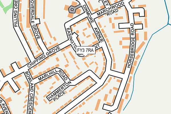 FY3 7RA map - OS OpenMap – Local (Ordnance Survey)