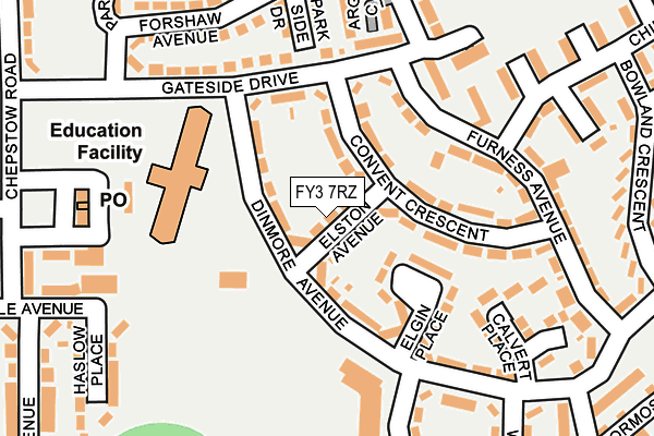 FY3 7RZ map - OS OpenMap – Local (Ordnance Survey)