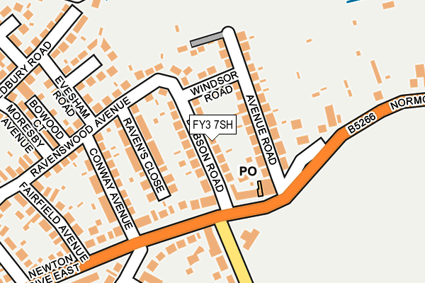 FY3 7SH map - OS OpenMap – Local (Ordnance Survey)