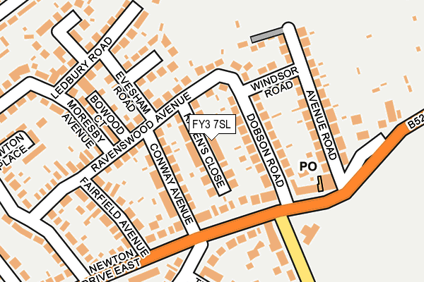 FY3 7SL map - OS OpenMap – Local (Ordnance Survey)