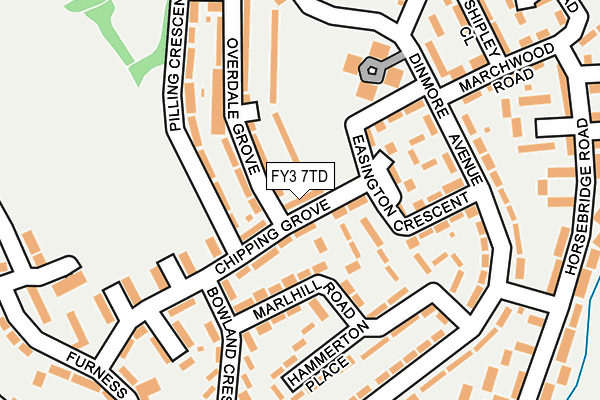 FY3 7TD map - OS OpenMap – Local (Ordnance Survey)