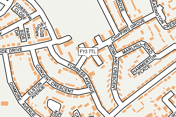 FY3 7TL map - OS OpenMap – Local (Ordnance Survey)