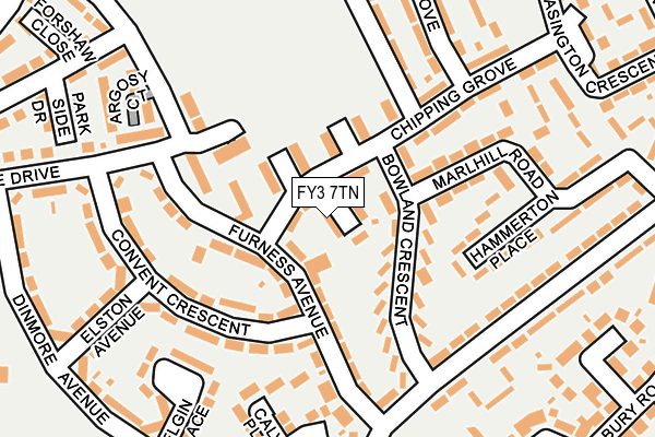 FY3 7TN map - OS OpenMap – Local (Ordnance Survey)