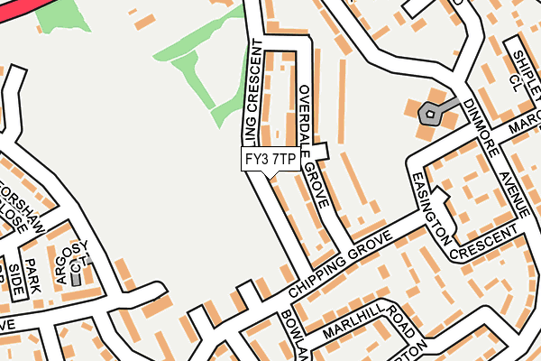 FY3 7TP map - OS OpenMap – Local (Ordnance Survey)