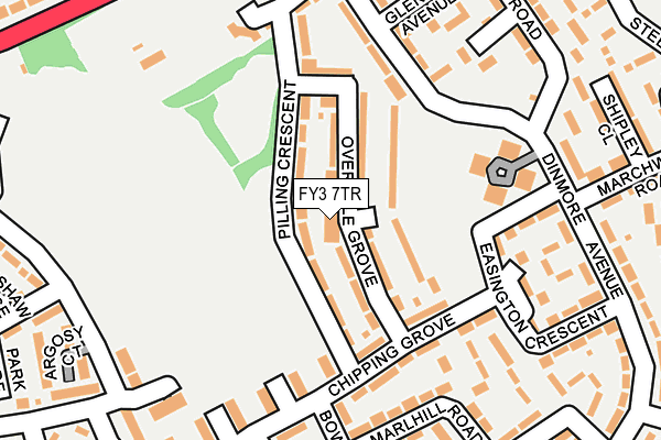 FY3 7TR map - OS OpenMap – Local (Ordnance Survey)