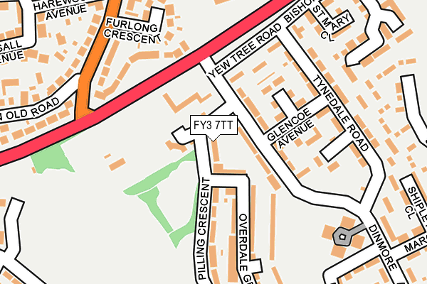 FY3 7TT map - OS OpenMap – Local (Ordnance Survey)
