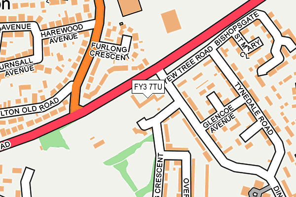 FY3 7TU map - OS OpenMap – Local (Ordnance Survey)