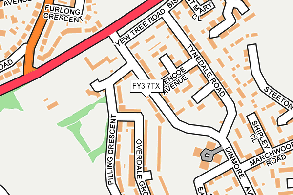 FY3 7TX map - OS OpenMap – Local (Ordnance Survey)