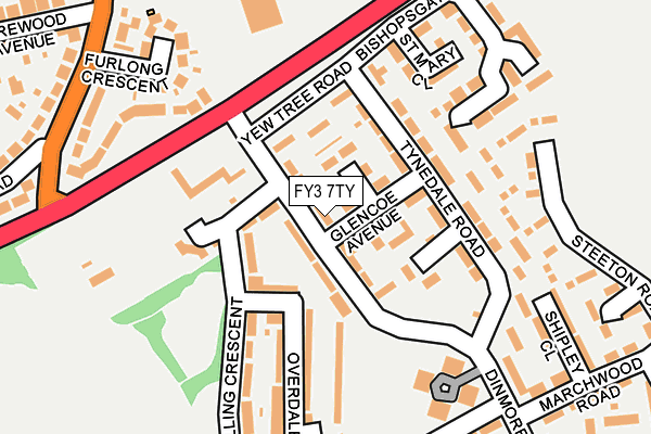 FY3 7TY map - OS OpenMap – Local (Ordnance Survey)