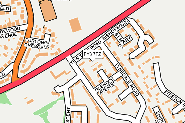 FY3 7TZ map - OS OpenMap – Local (Ordnance Survey)