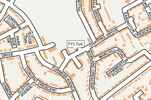 FY3 7UA map - OS OpenMap – Local (Ordnance Survey)