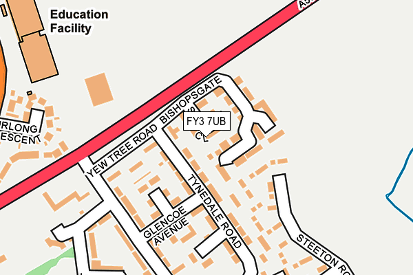 FY3 7UB map - OS OpenMap – Local (Ordnance Survey)